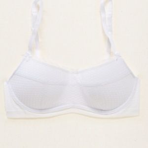 White pushup scoop aerie bralette, wireless